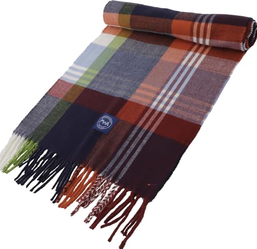 Chal de clan escocés tradicional un regalo unisex ideal con flecos