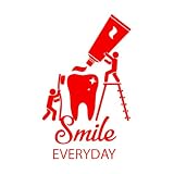 Decalcomanie per intaglio fine Simle Everyday Dental Clinic Spazzolino da denti Poter Bagno Cura dentale 32x52,2 cm Facile installazione Piccolo Red