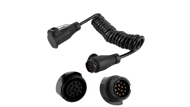 13 polig Anhänger Adapterkabel 13 polig Verlängerungskabel, Aramox 1m 1 stecker 13 poliges bis 13 poliges Federgabel für Wohnwagen