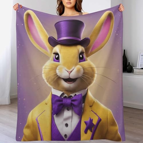 Couverture en flannel douce lapin mignon pour des soirees cocooning au canape
