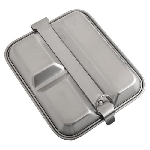 Fiambrera portátil de camping plegable de acero inoxidable kit de desorden al aire libre senderismo contenedor de alimentos ligero mochilero utensilios de cocina para picnic de metal duradero tazón