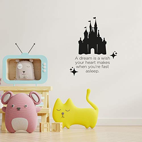 Vinilo decorativo de pared con frase y castillo 40x40 pulgadas miniatura 4