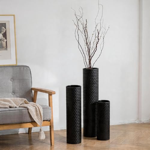 AUGsea Black Tall Floor Vase Set