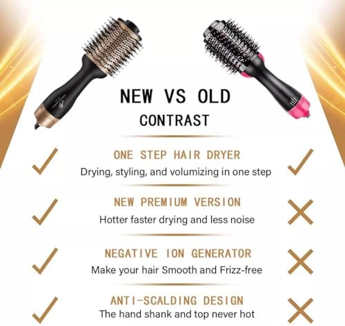 Lalano`S Cosmetics - Asciugacapelli One Step Volumizer Hair Dryer 5 In 1, 1200,00 W - 4
