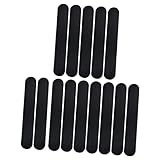 DECOMELODY 30Pcs Hat Sweat Pads Sweat Absorbing for Caps Breathable and Skin Friendly Sweatbands Strong Adhesive for Outdoor Sports Black