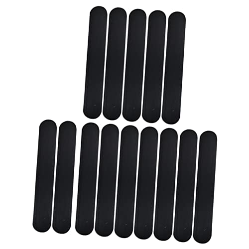 DECOMELODY 30Pcs Hat Sweat Pads Sweat Absorbing for Caps Breathable and Skin Friendly Sweatbands Strong Adhesive for Outdoor Sports Black