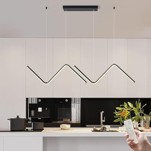 Lampe à suspension LED variable avec télécommande pour grand salon