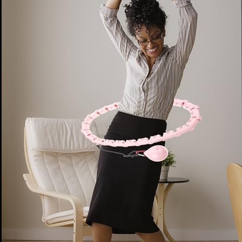 Cerceau de taille intelligent 24 segments rose pour débutants - 6