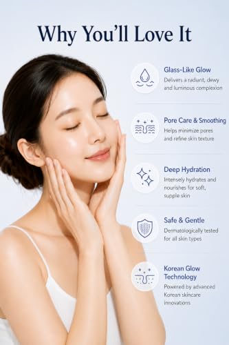 Image of Korean Glass Skin Facial Kit - 10 Step Korean Facial for Instant Glow, Deep Hydration, Acne Care & Pore Tightening | Bridal Glow, Skin Brightening & Pigmentation Control Facial Kit | Salon Like Facial at Home | 2 Full Uses 129 g