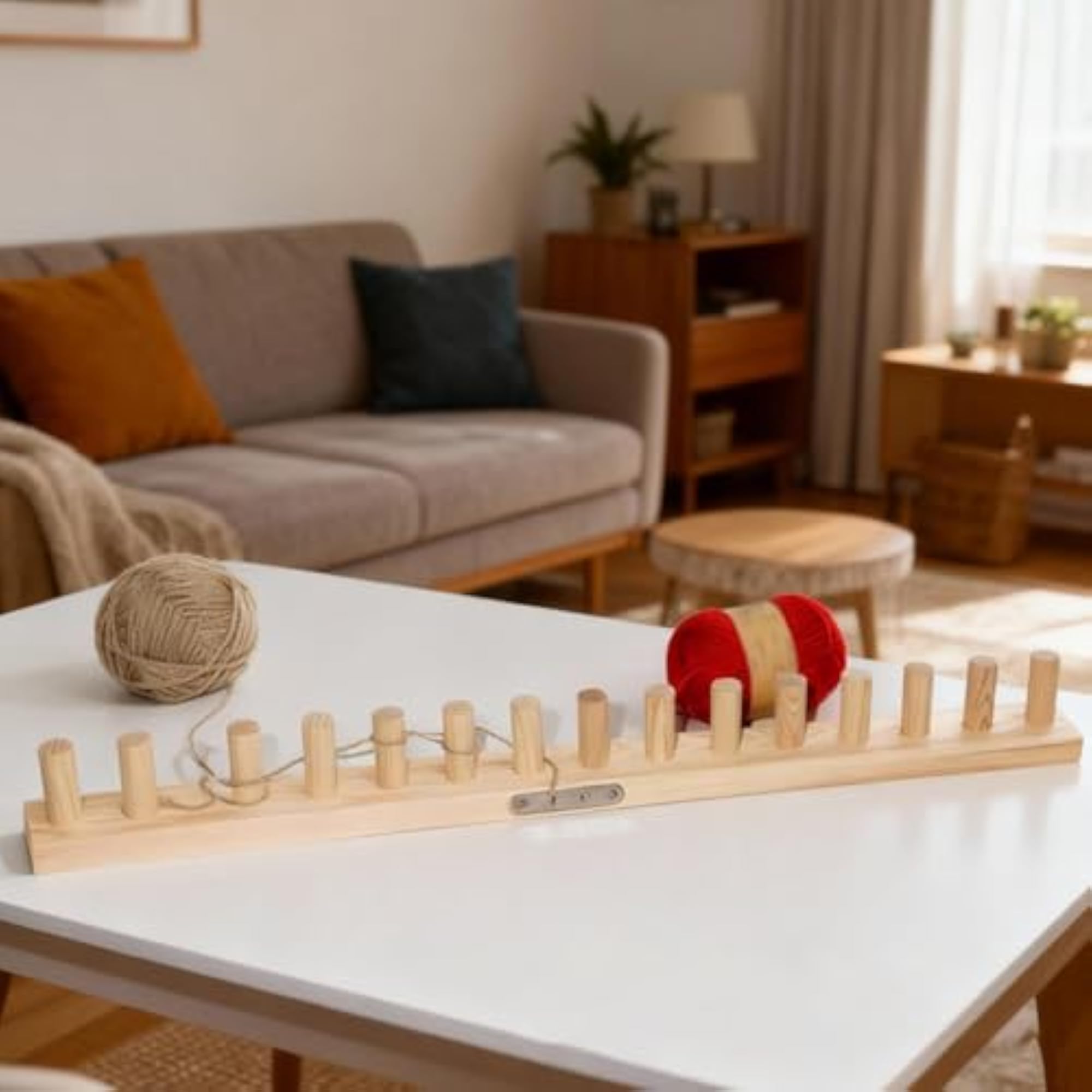 Wooden Knitting Loom Easy to Assemble Adjustable Loom