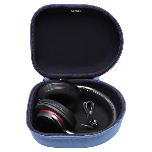 Image of Headphone Headset Case Compatible with JBL, Beats, Sony, Soundcore Anker, Raycon, TOZO, SteelSeries, Logitech, Jabra, Bose, Audio-Technica, Sennheiser Headphones, Blue+Black