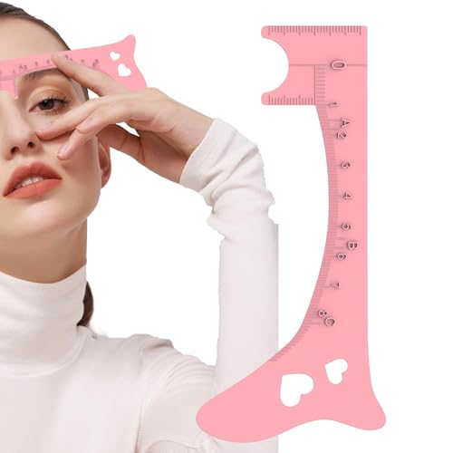 Plantilla de cejas: plantilla de cejas para delineador de ojos, herramienta de maquillaje rápido de ojos, ayuda para moldear cejas, herramienta de medición de cejas para delineador de ojos y líneas de