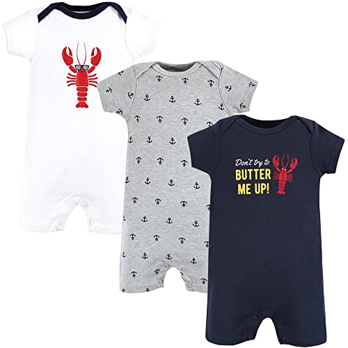 Image of Hudson Baby Unisex Cotton Rompers