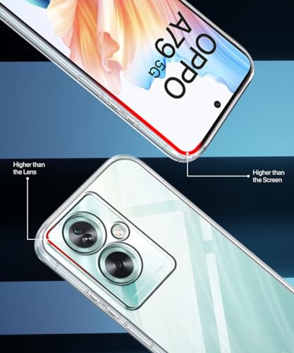 Image of WOW IMAGINE Crystal Clear Transparent Back Case Cover for Oppo A79 5G | Full Device & Camera Protection Shockproof TPU | Flexible Silicone Back Cover Case - Transparent