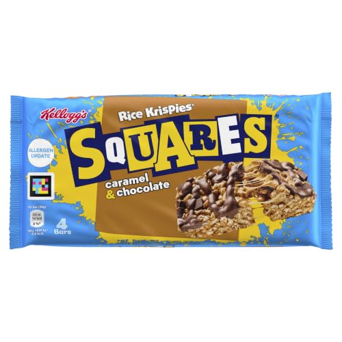 Kelloggs Rice Krispies Squares Curious Caramel & Chocolate Snack Bars 4x36g