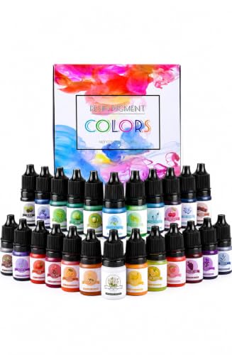 Image of 24 Colors Pigment Set - Liquid Color Dye for Epoxy & UV, Colorant Kit for Jewelry Making, DIY Art & Crafts, Molds, Coasters, Keychains, Tumblers & Casting Projects