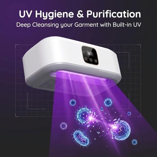 Image of Portable Electric Clothes Dryer with Digital Display | Fast Drying Machine for Clothes, Baby Wear & Towels - Compact Foldable Dryer for Home, Travel & Rainy Season Use