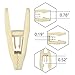 Tinfol Velvet Hanger Clips, 24 Pack Beige Pants Velvet Clips, Premium Large Opening Clothes Pin, Strong Finger Flocked Clip Perfect for Use with Slim-line Clothes Hangers