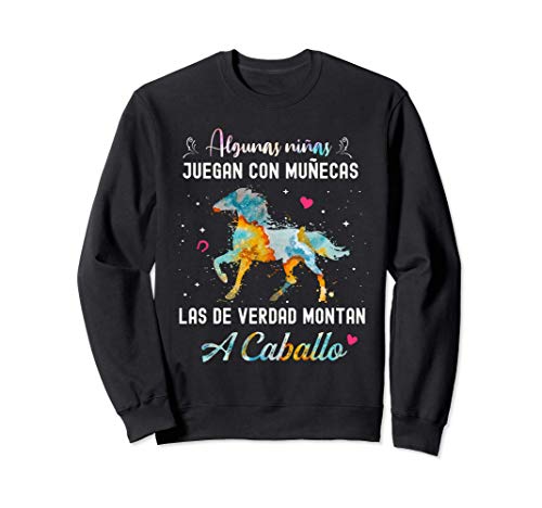 Algunas niñas juegan con muñecas. caballo para mujer Sudadera