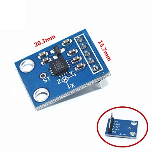 DAOKI 2PCS GY-61 ADXL335 3-axis Analog Output Accelerometer Module Angular transducer 3V-5V for Arduino