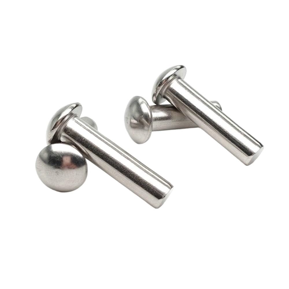 Confezione di rivetti, rivetti in alluminio a test Confezione da 50 rivetti autobloccanti a testa tonda in acciaio inossidabile 304 M5 (5-40 mm)(40mm)