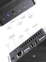 MINIS FORUM UM773 Lite Mini-PC, AMD Ryzen 7 7735HS (bis zu 4,75 GHz), AMD Radeon Grafik, 2 × HDMI, 1 × USB 4.0, 1 × USB-C, 4 × USB 3.2, Wi-Fi 6 & Bluetooth 5.2, ohne RAM oder SSD – Ansicht 8