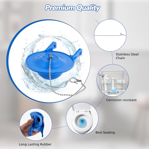 Hibbent 2 pcs Universal 3 Inch Toilet Flapper Replacement - image 3