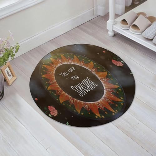 EMFSLA Tappeto Bagno,Tappetino Antiscivolo per Il Bagno,Tu sei la mia canzone del sole nella cornice del sole,Soffice Tappeto da Bagno in Microfibra,Assorbente,60x60 CM