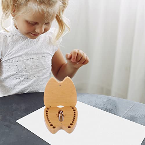 Boîte à dents de lait en bois Healvian pour bébé - 8