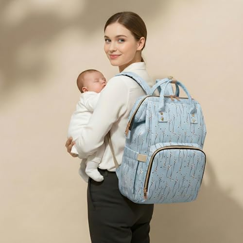 Image of ShopyVid Babies Diaper Bag for Mothers | Maternity Bag for Travel | New Born Baby Diaper Bag for Mother, Multi Compartments, Insulated Bottle Pockets (Waterproof, 17 litres)