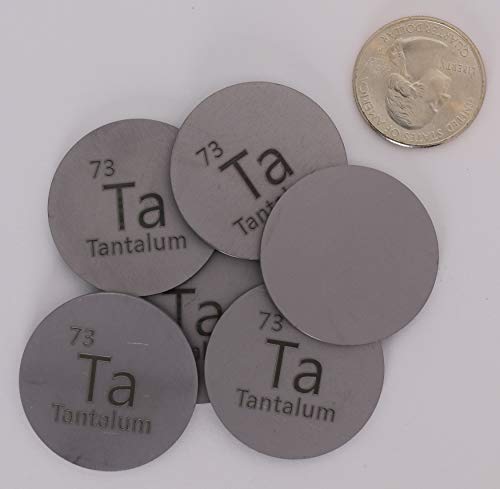 Image of Tantalum (Ta) 32mm Metal Disc for Collection or Experiments