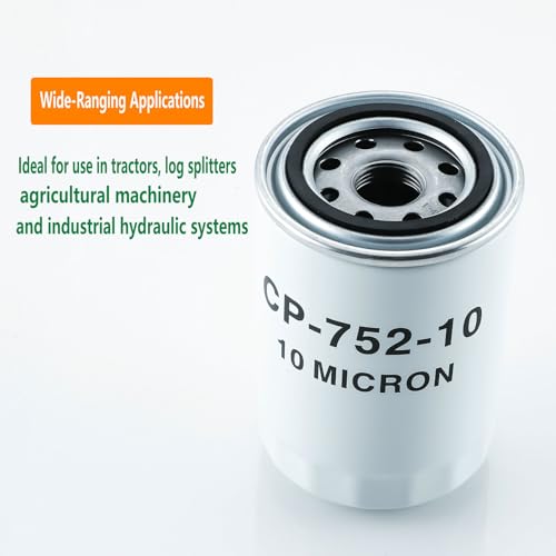 Image of Hydraulic Oil Filter 10 Micron Return Line Filter housing, 20 GPM High Flow, 200 PSI Max Pressure, 1 inch-12 UNF Thread,Compatible with Log Splitters & Mini Excavators model CP-752-10,723-0405 221006