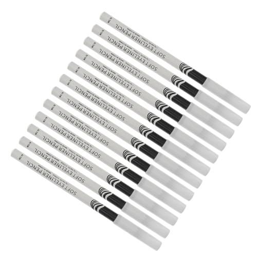 LALADEFIEE 12 piezas Lápiz Delineador Blanco Resistente al Agua para Maquillaje Profesional y Personal Lápices de Ojos Versátiles para Estilos y Uso Diario