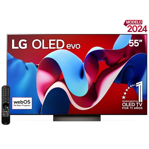 LG Pantalla OLED EVO 55 Pulgadas 4K Smart TV 2024 ThinQ AI OLED55C4PSA