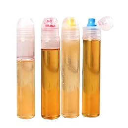 GETAJGHSD 4pcs Portable Plastic Travel Makeup Storage Jars with Lids, Mini Food-grade Sealed Containers for Lotion, Cream, Honey, Leak-resistant Travel Toiletries Bottles Random Color