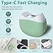 Portable Nail Clipper with Light, 2 Speeds and File, Cordless Curved Design, One-Key Operation (Green)
