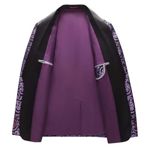 KUDORO Mens Suits Slim Fit 3 Piece Tuxedo Suit for Men Shawl Collar Dinner Party Prom Dress Tux Jacket Vest Pants Set4