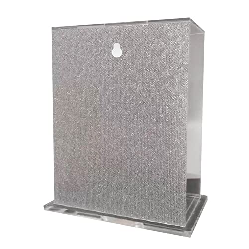 Boîte caritative transparente en Lucite avec fond argenté chic - 5
