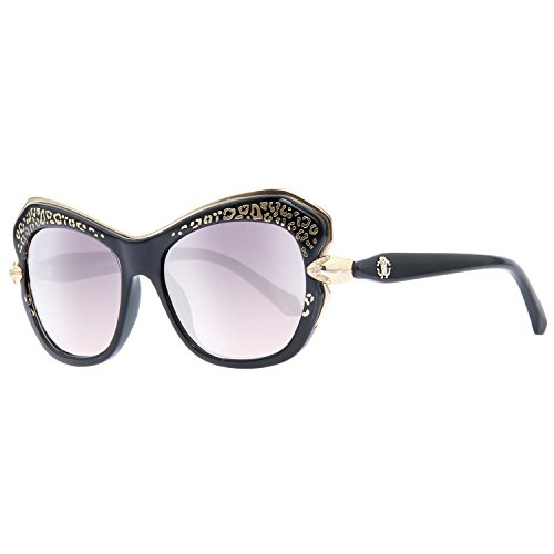 Roberto Cavalli Women's Taygeta 981S 981/S 01B Black/Gold Sunglasses 56mm