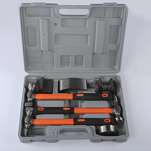 Yttbuy Rivet Hammer,Claw Hammer,Sheet Metal Hammer,Auto Body Repair Tools Hammer Cart 7 Piece Set,Body Repair Tool Kit With Carrying Case,Carbon Steel Cart And Hammer Dent Body Fender Tool Kit.… #TOP3