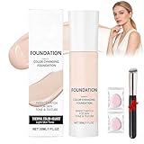 Intelligent Color Correcting Foundation,Buildable Coverage,Long-Lasting Natural Finish, Brighten Tone Beauty,for Mature Skin Face Foundations. (Light, L011)