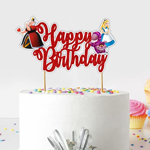 Seyal® Alice in Wondrland Happy Birthday Cake Topper