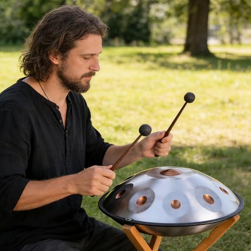 Golden Eye Handpan 9 Notas en Acero Inoxidable miniatura 1