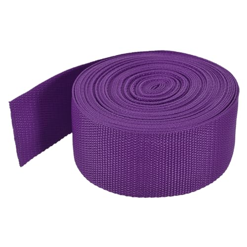 Image of MECCANIXITY Lightweight Polypropylene Webbing Strap 2 inch 10 Yard Backpack Strapping Band Purplish Red for Outdoor Luggage Cargo Straps