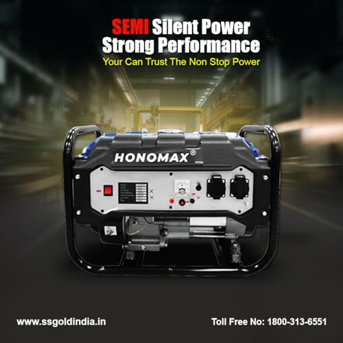 Image of HMX8000 Portable Power Generator 7000 Watts With Petrol Engine 7Kva, Use Home Workplace and Camping, High Durability Noiseless silence Power Station, 1 Year Warranty