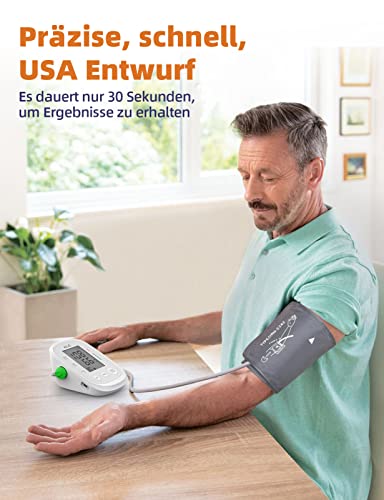 Blutdruckmessgerät (Blood pressure monitor) AILE: Oberarm-Blutdruckmessgerät für den Heimgebrauch,blutdruck messgerät große manschette(Verstellbare 22-42cm) Automatisches Oberarm-Blutdruckmessgerät