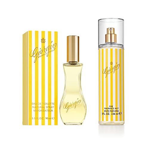 Giorgio Beverly Hills, Duo Eau de Toilette et Brume Parfumée Vaporisateur, Senteur Florale, Poudrée et Intense