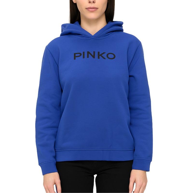 Felpa con Cappuccio Donna Stampa Logo su Maglia Tessuto Felpato