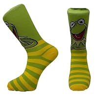 Budget Gifts Kermit The Frog Muppets Mens Calf Socks Size 6-11