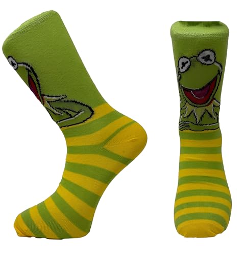 Budget Gifts Kermit The Frog Muppets Mens Calf Socks Size 6.5-11.5